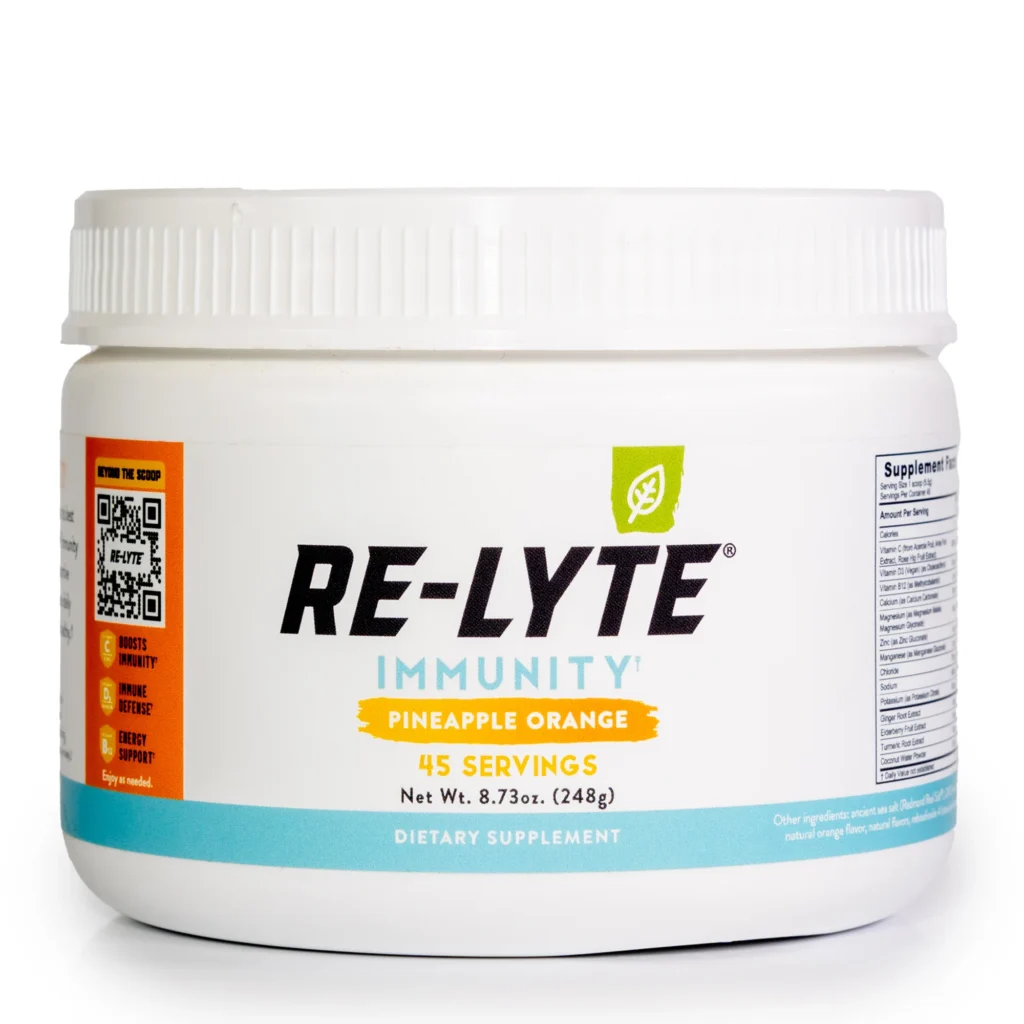 Redmond Re-Lyte Immunity elektrolyyttijauhe 248 g – luonnollinen tuki vastustuskyvylle ja nesteytykseen ilman sokeria