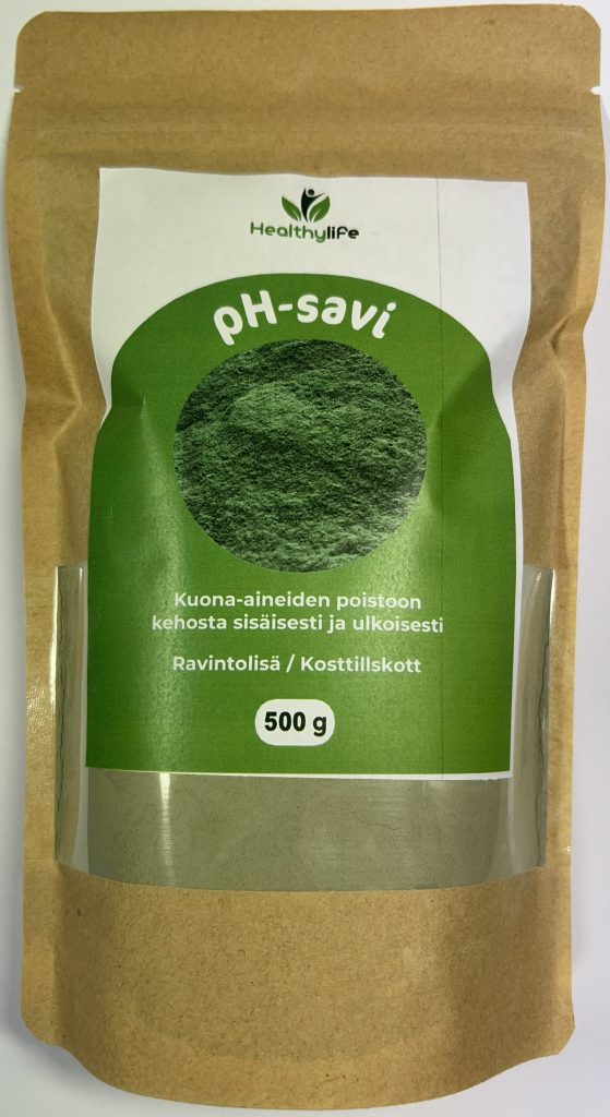 pH-savi – Montmorilloniittisavi 500 g pakkauksessa